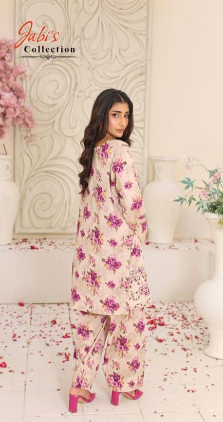 Premium Floral Print 2-Piece Lawn Suit
