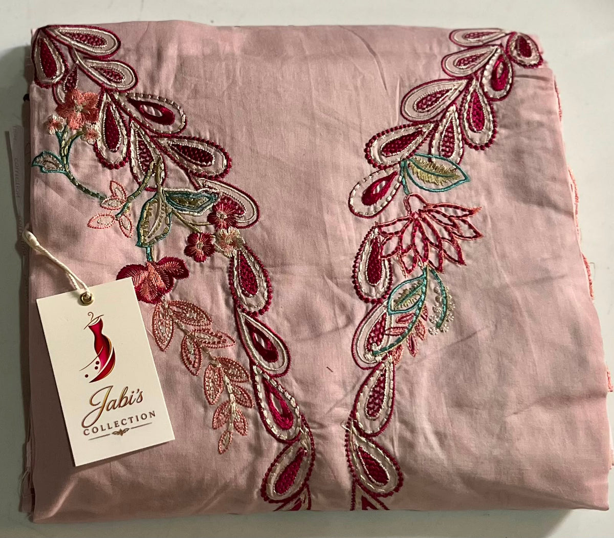 Elegant Vine Embroidered Unstitched 3-Piece Suit