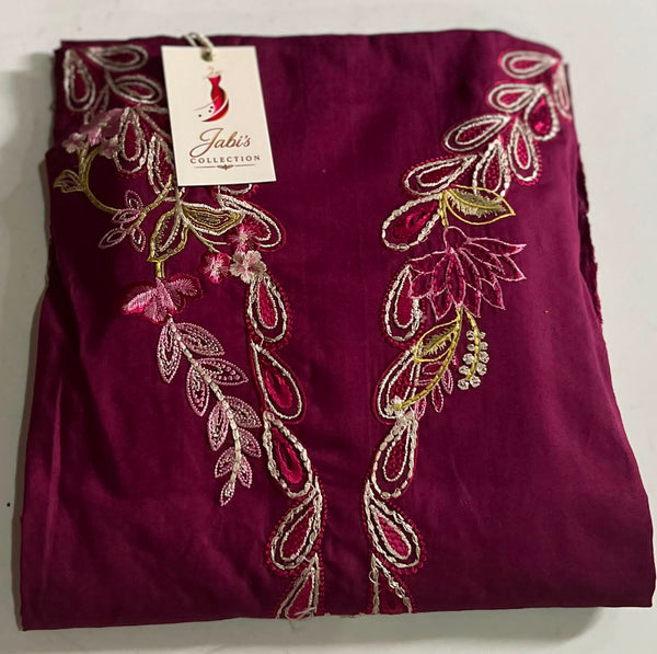 Royal Bloom Embroidered Unstitched Suit